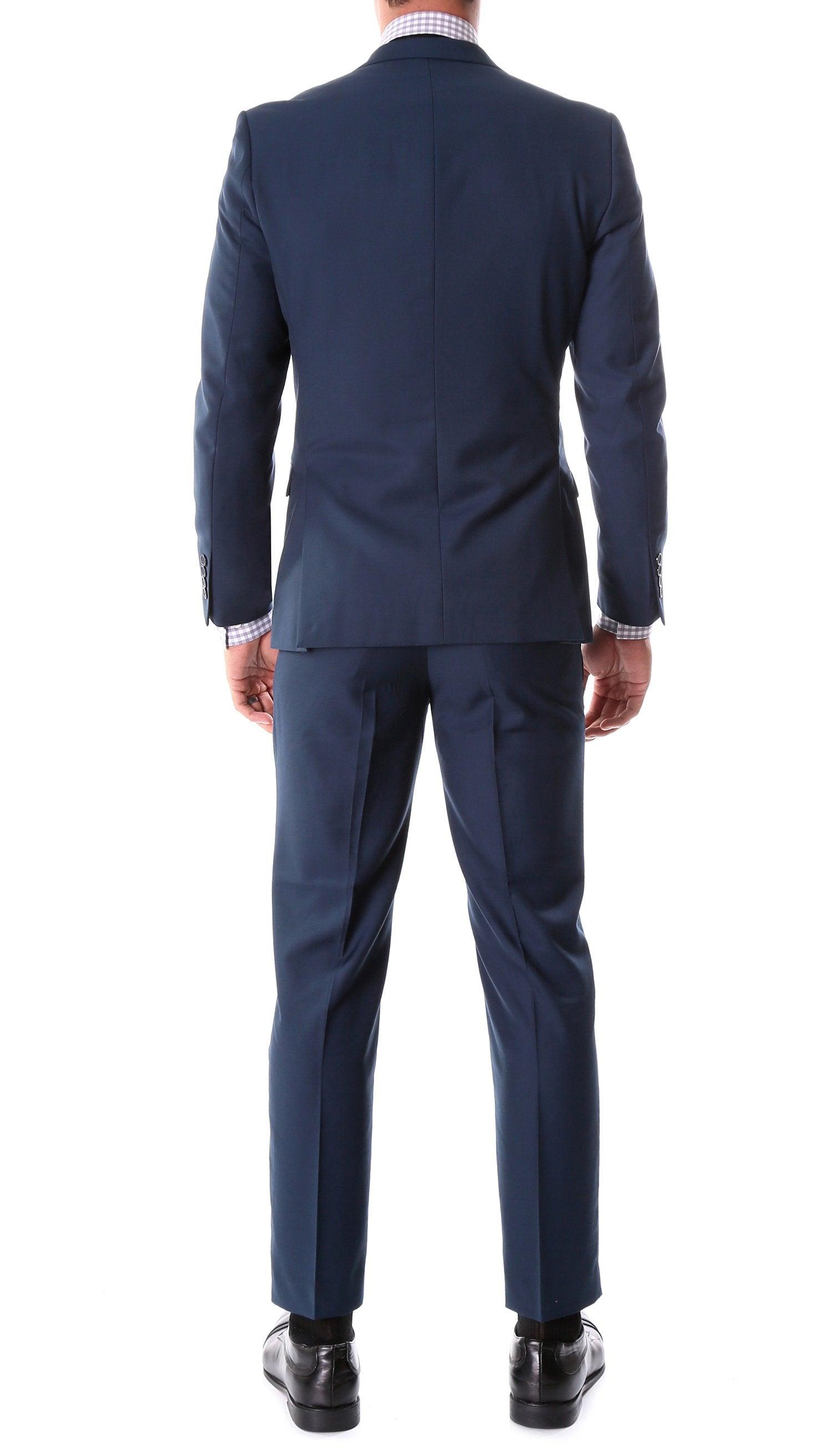 Oslo Navy Notch Lapel 2 Piece Slim Fit Suit-3