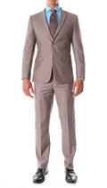 Oslo Taupe Notch Lapel 2 Piece Slim Fit Suit-0
