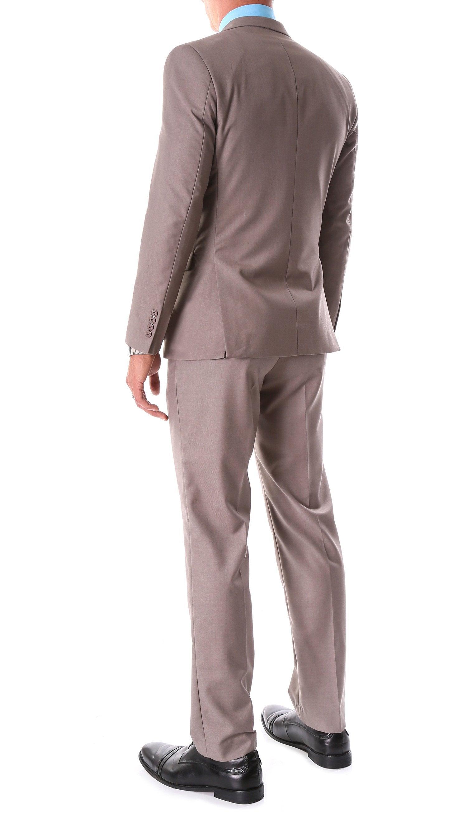 Oslo Taupe Notch Lapel 2 Piece Slim Fit Suit-2