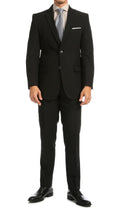 PL1969 Mens Black Slim Fit 2pc Suit-0