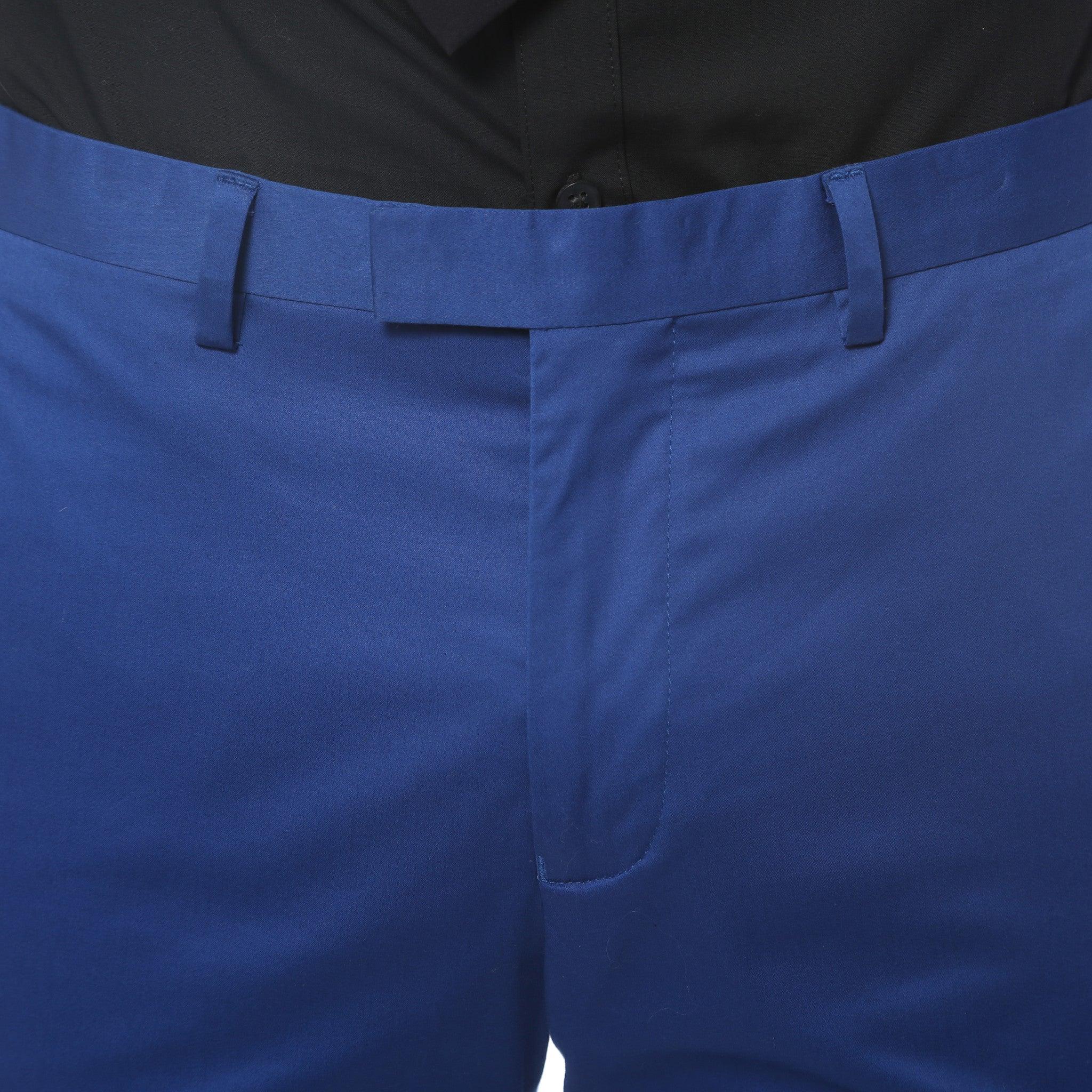 Zonettie Kilo Royal Blue Straight Leg Chino Pants-3